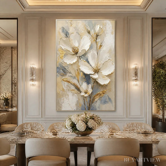 BUYARTVIEW Moonlit Magnolia – White Magnolia Floral Painting - image 2