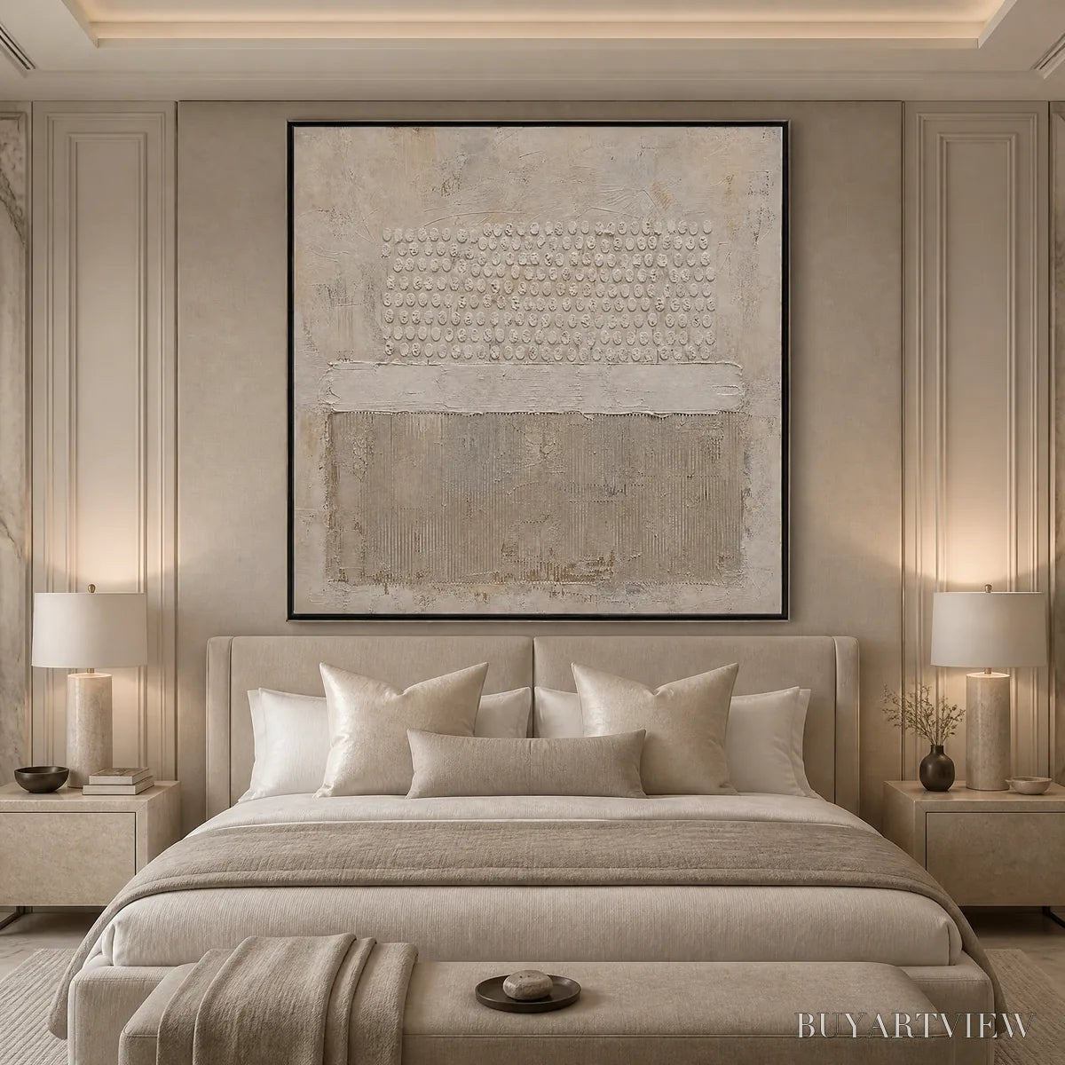 BUYARTVIEW White Silence – Minimal White Relief Abstract - image 6
