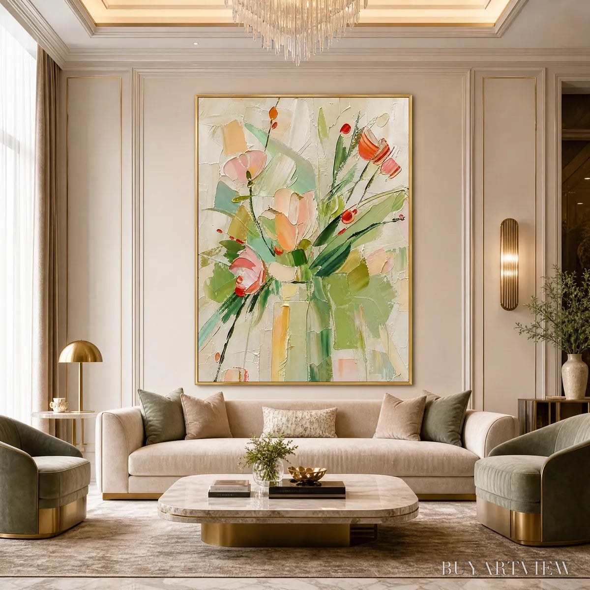 BUYARTVIEW Garden'S Breath – Textured Impasto Floral Still Life Oil Painting - image 6