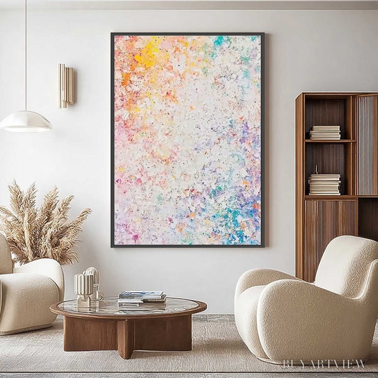BUYARTVIEW Serendipity – Colorful Textured Abstract Vertical Oil Painting - image 2