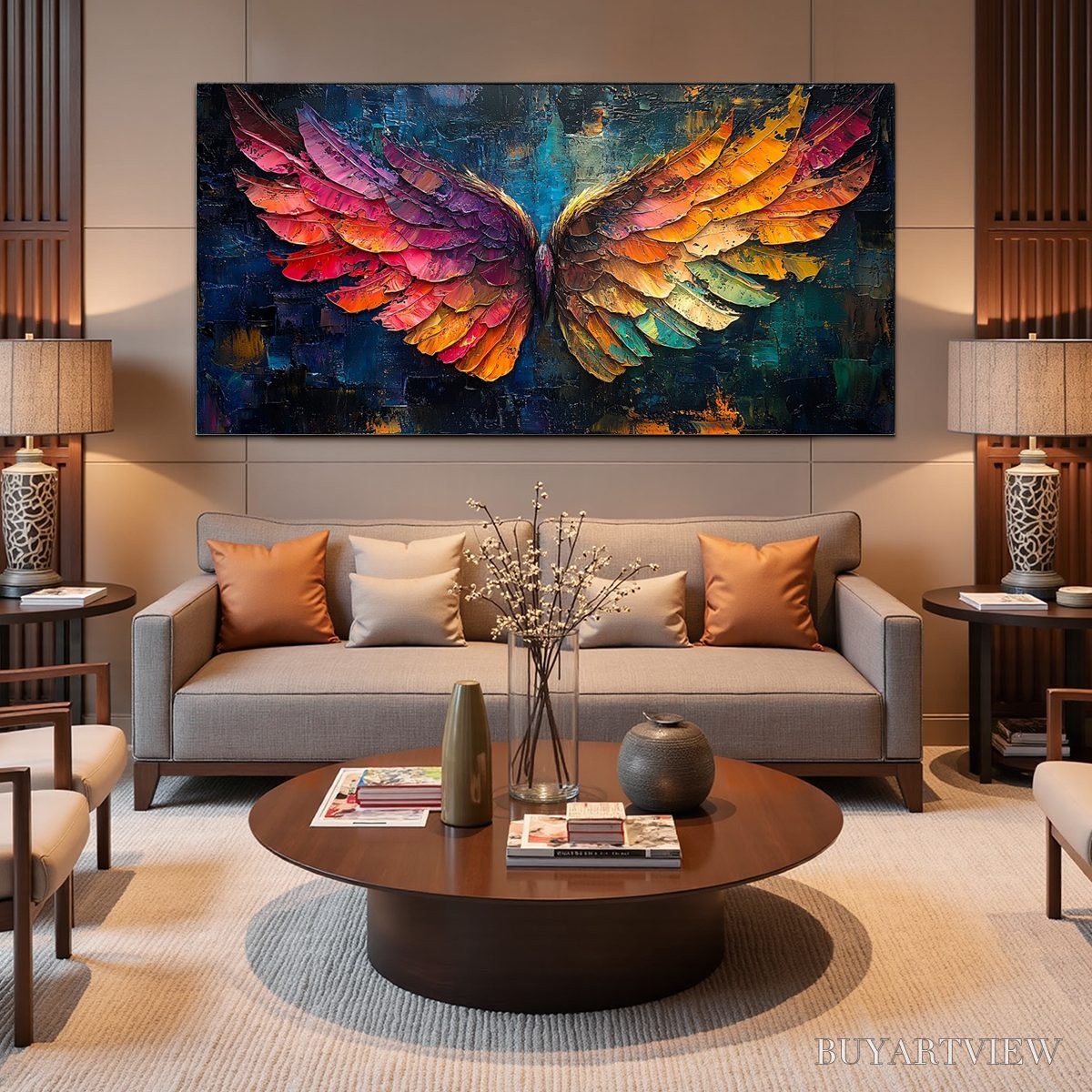 BUYARTVIEW Wings of Ascension – Textured Abstract Oil Painting - image 6