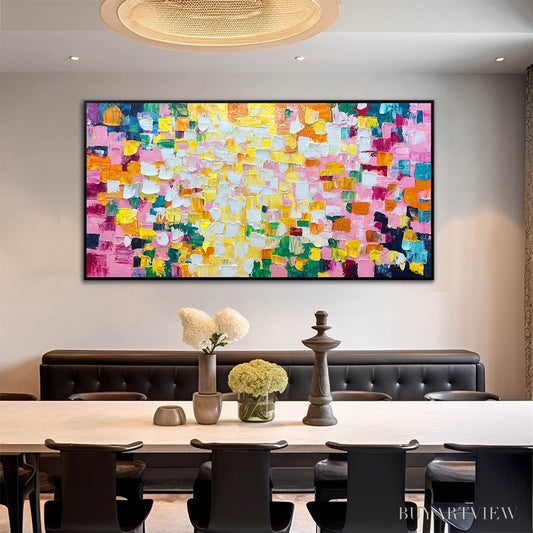 BUYARTVIEW Confetti Dream – Colorful Abstract Impasto Oil Painting - image 2
