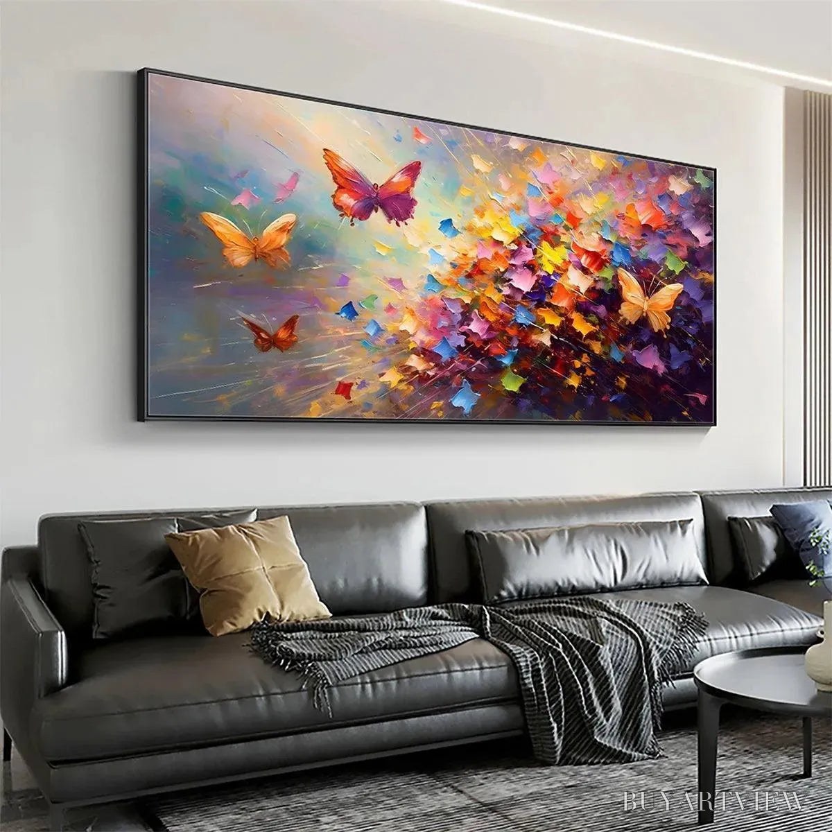 BUYARTVIEW Butterfly Flight – Colorful Butterfly Painting on Canvas - image 6