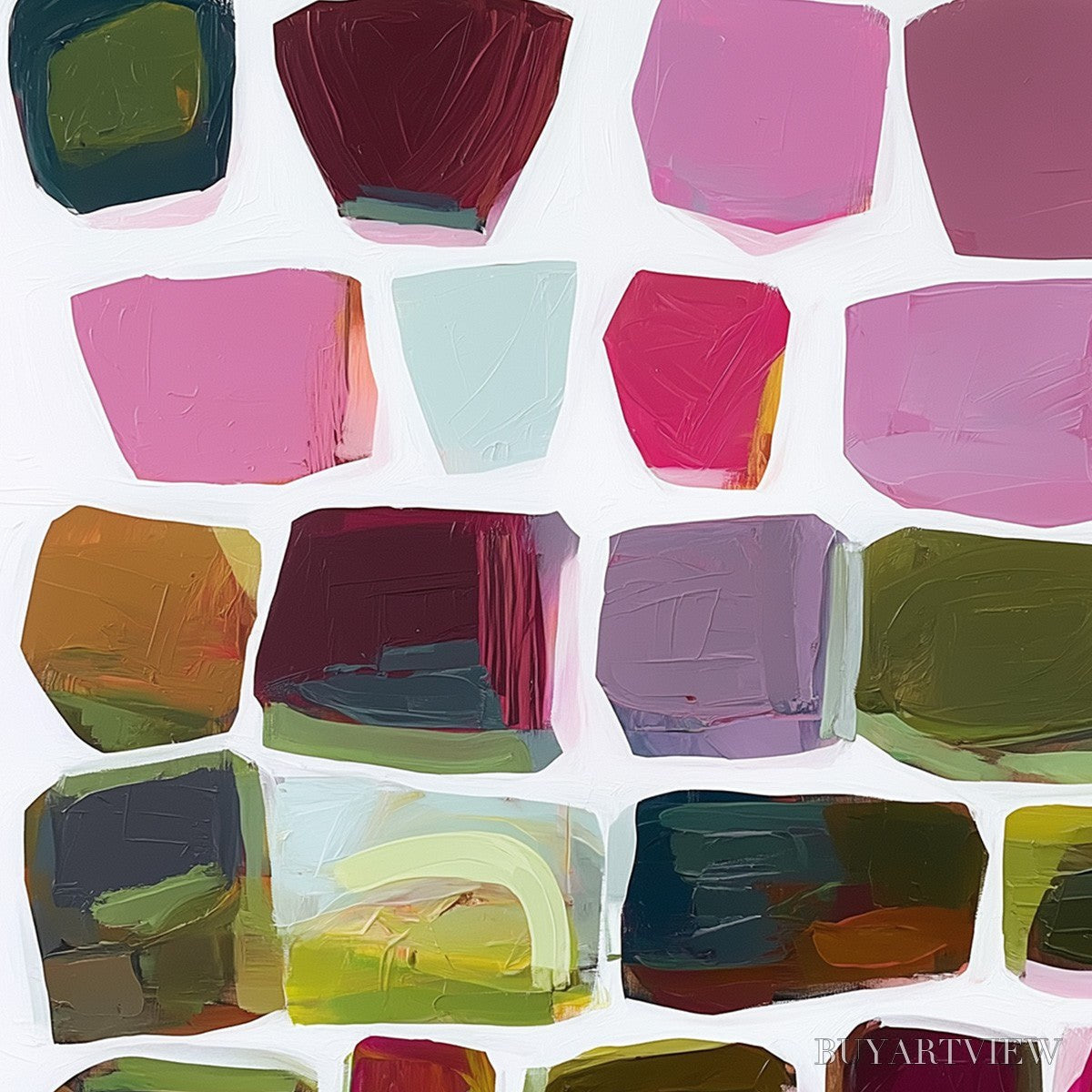 BUYARTVIEW Jewel Tones – Abstract Geometric Oil Painting - image 6