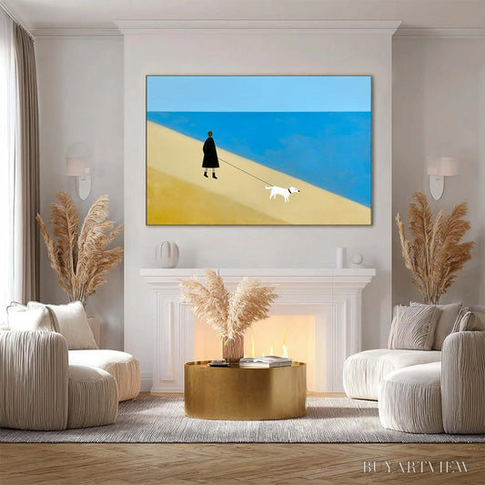 BUYARTVIEW Solitude – Minimalist Seaside Companion Painting - image 2