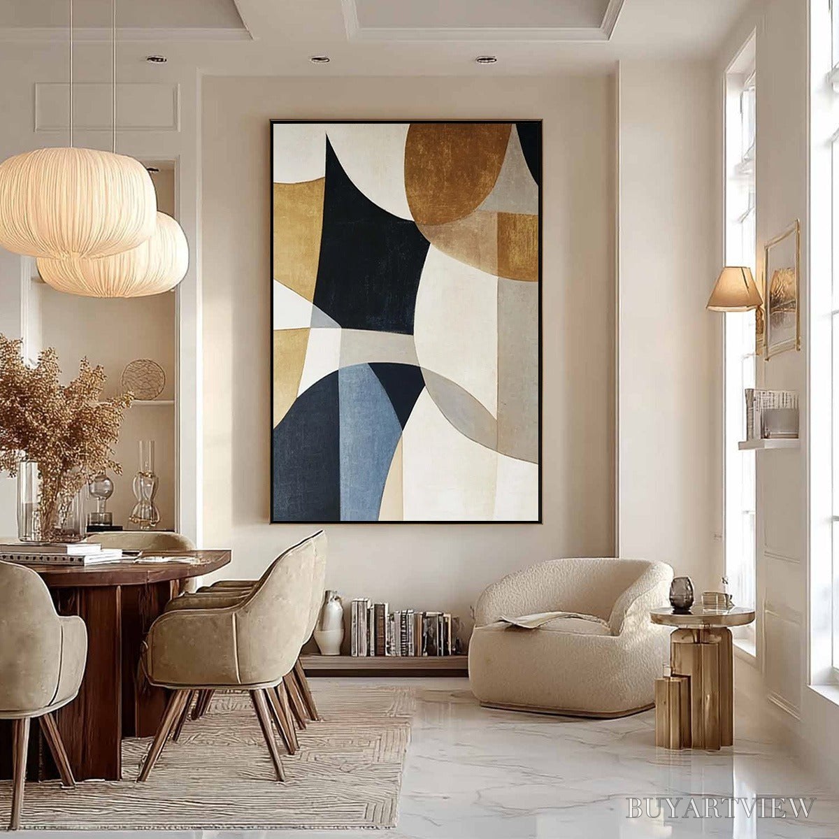 BUYARTVIEW Geometric Balance – Abstract Minimalist Geometric Oil Painting - image 6