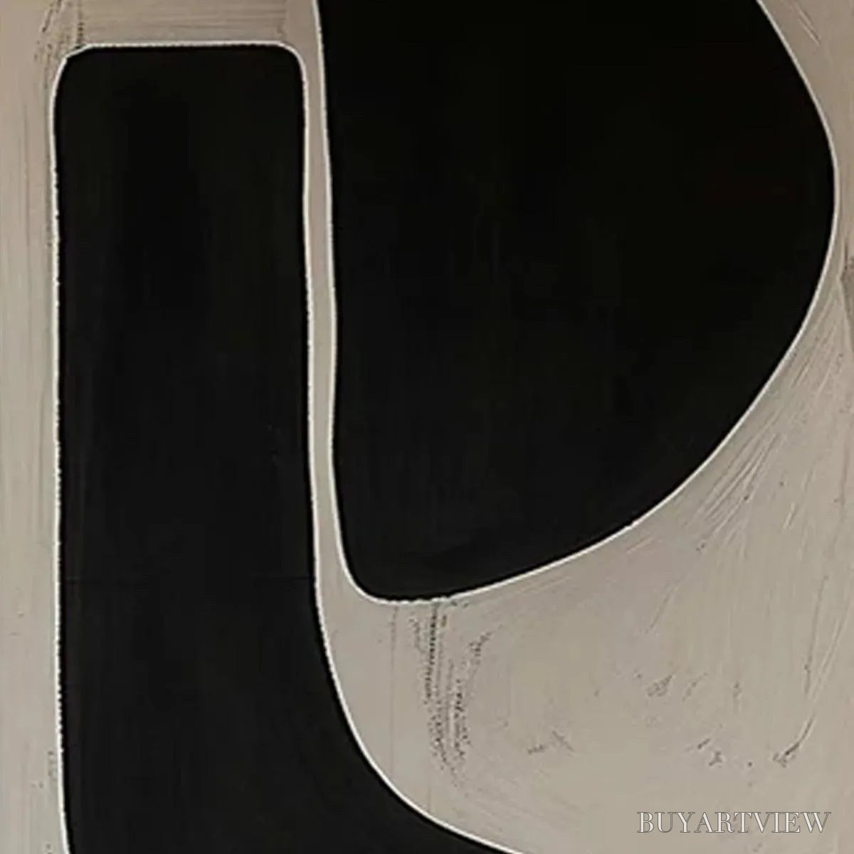 BUYARTVIEW Black & Beige Abstract Diptych Ii – Abstract Painting Set of 2, Vertical - image 6