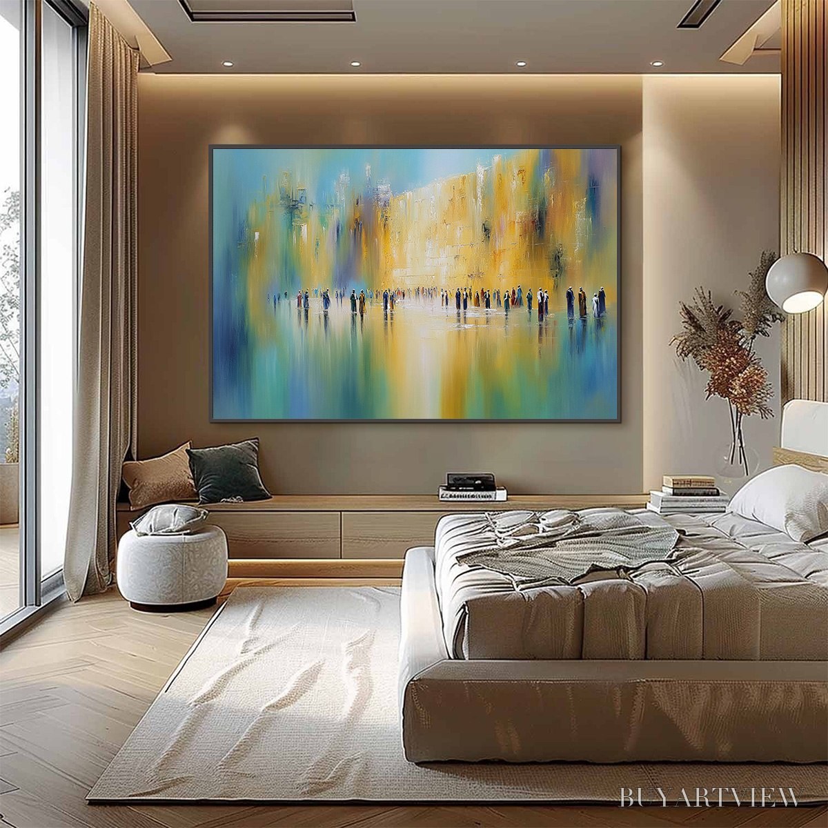 BUYARTVIEW Wall of Whispers | Textured Abstract Cityscape Oil Painting - image 6