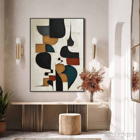BUYARTVIEW Balancing Act – Textured Wabi Sabi Abstract Painting for Modern Decor - image 2