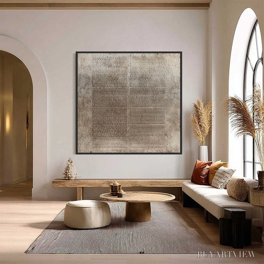 BUYARTVIEW Earthen Tablet – Textured Wabi Sabi Minimalist Abstract Painting - image 2