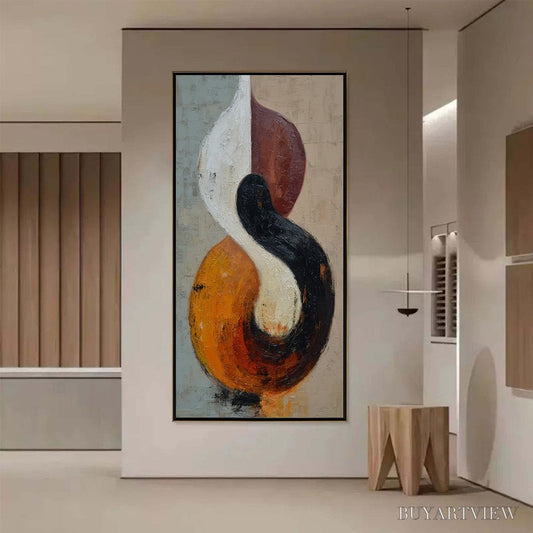 BUYARTVIEW Intertwine – Textured Wabi Sabi Abstract Painting for Modern Decor - image 2