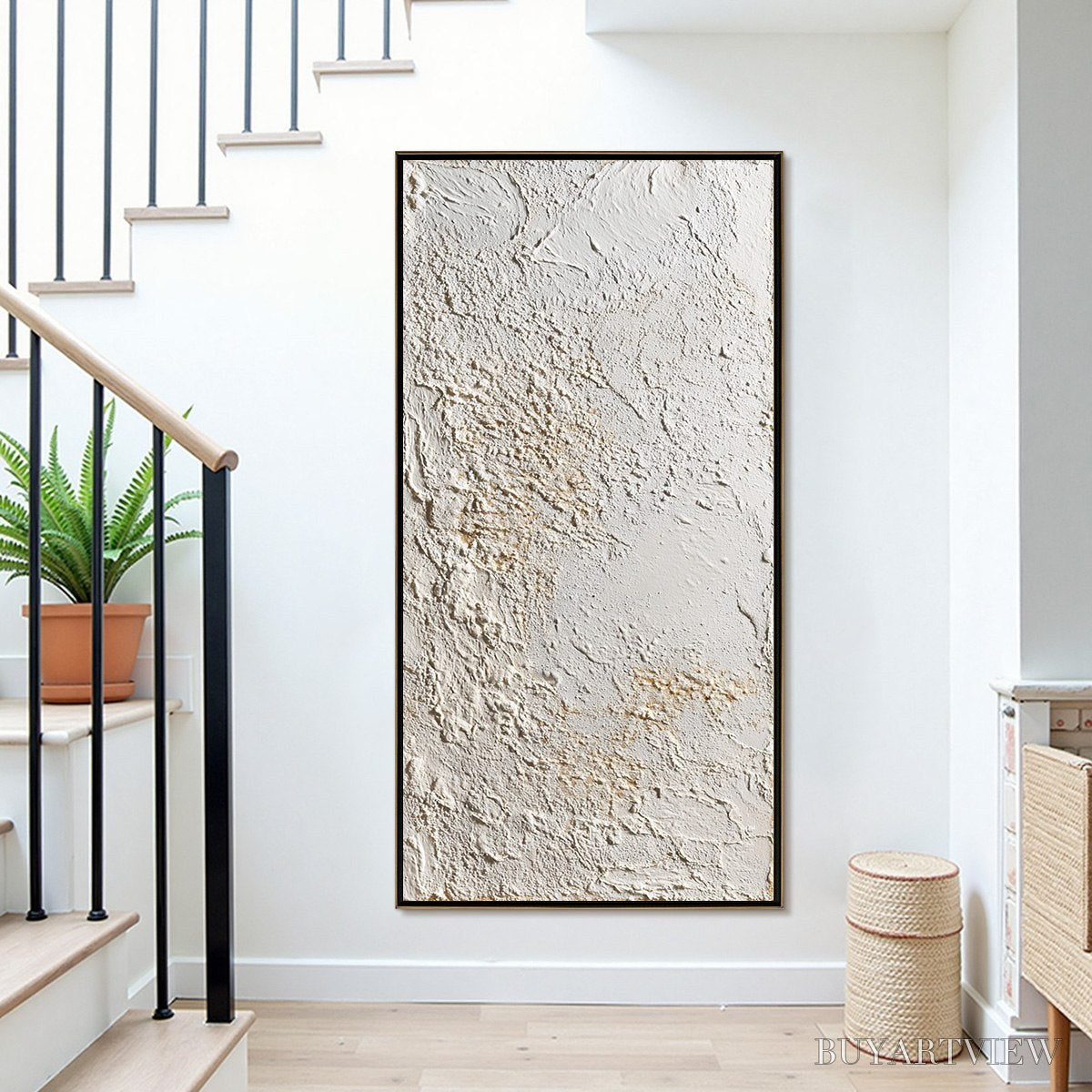 BUYARTVIEW Terra Alba – Textured Wabi Sabi Minimalist Abstract Painting - image 6