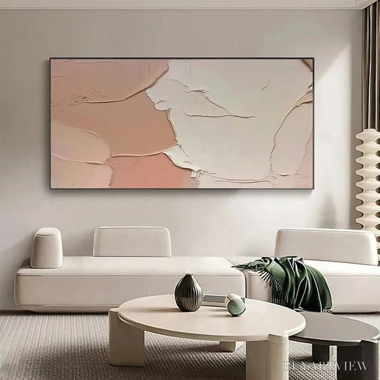 BUYARTVIEW Nude Abstract – Textured Abstract Painting in Neutral Tones - image 2