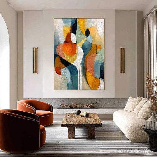 BUYARTVIEW Interplay – Colorful Textured Abstract Oil Painting for Modern Decor - image 2