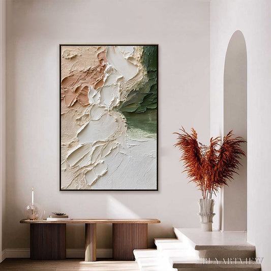BUYARTVIEW Earth'S Embrace – Textured Wabi Sabi Abstract Painting in Earth Tones - image 2