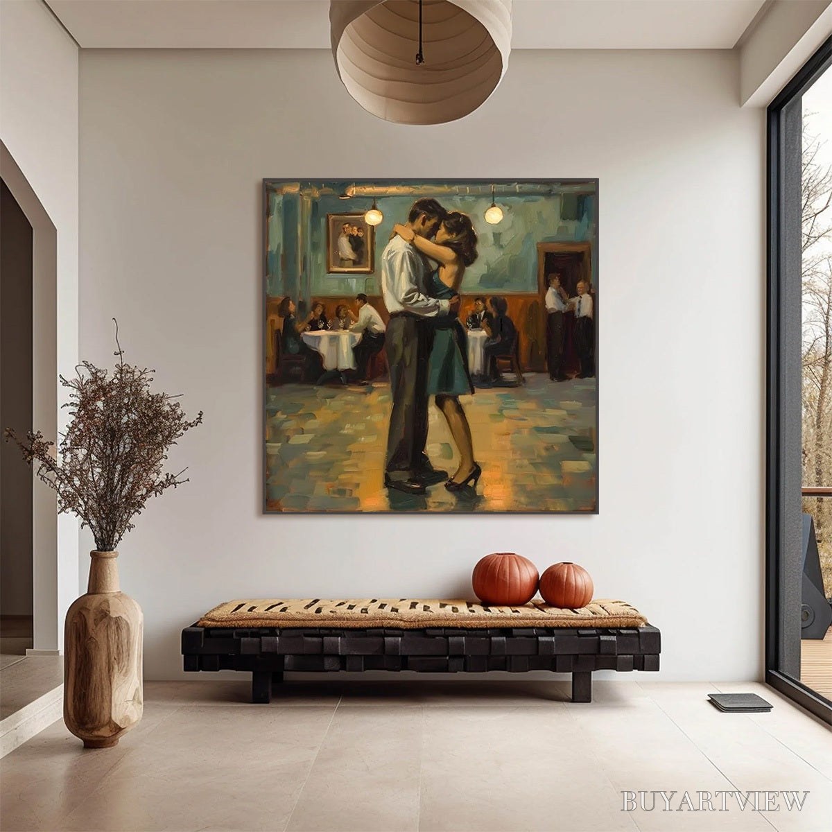 BUYARTVIEW Last Dance – Romantic Figurative Oil Painting of Couple Dancing - image 6