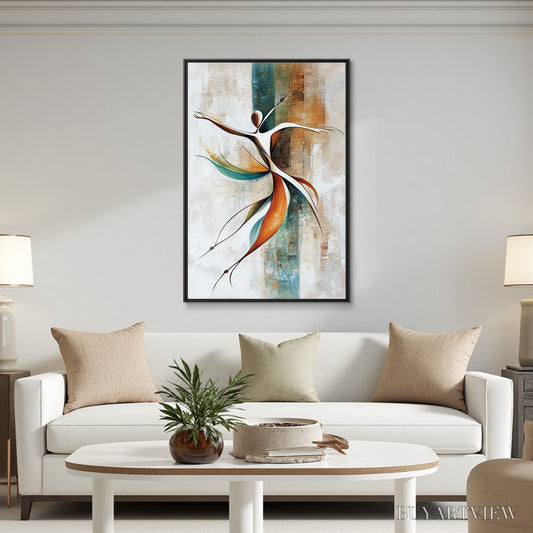 BUYARTVIEW Grace in Motion – Expressive Abstract Figure Oil Painting - image 2