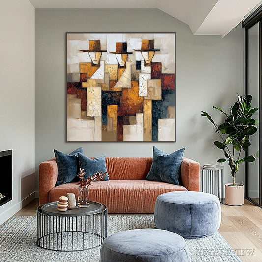 BUYARTVIEW the Journeymen – Heavy Texture Palette Knife Figurative Painting - image 2
