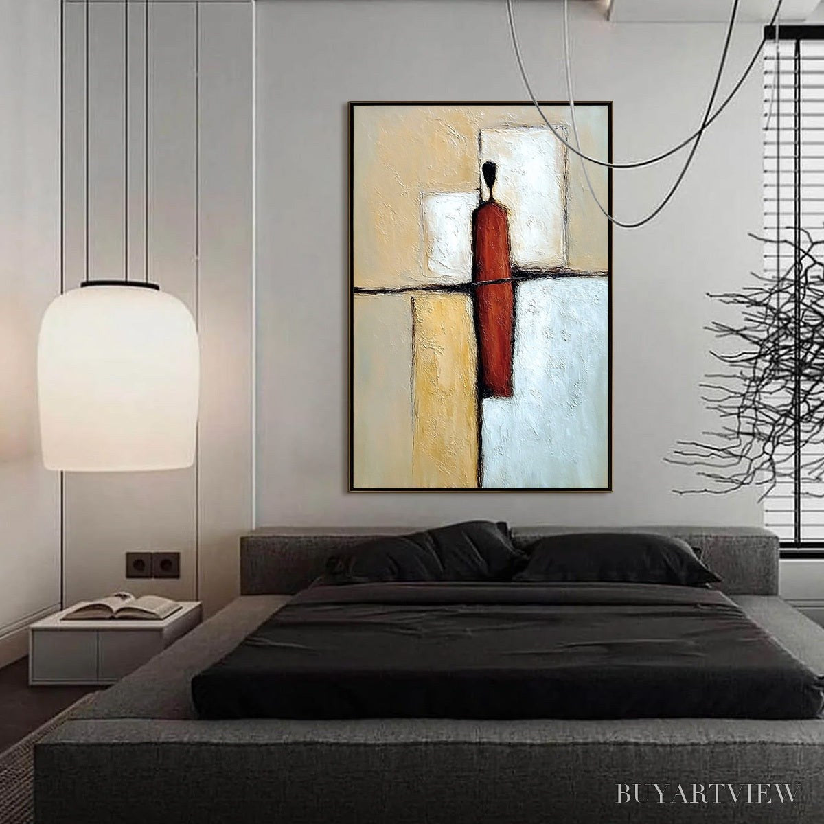 BUYARTVIEW Vanguard – Textured Abstract Figurative Painting for Modern Decor - image 6