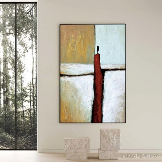 BUYARTVIEW the Path – Textured Abstract Figurative Painting for Modern Decor - image 2