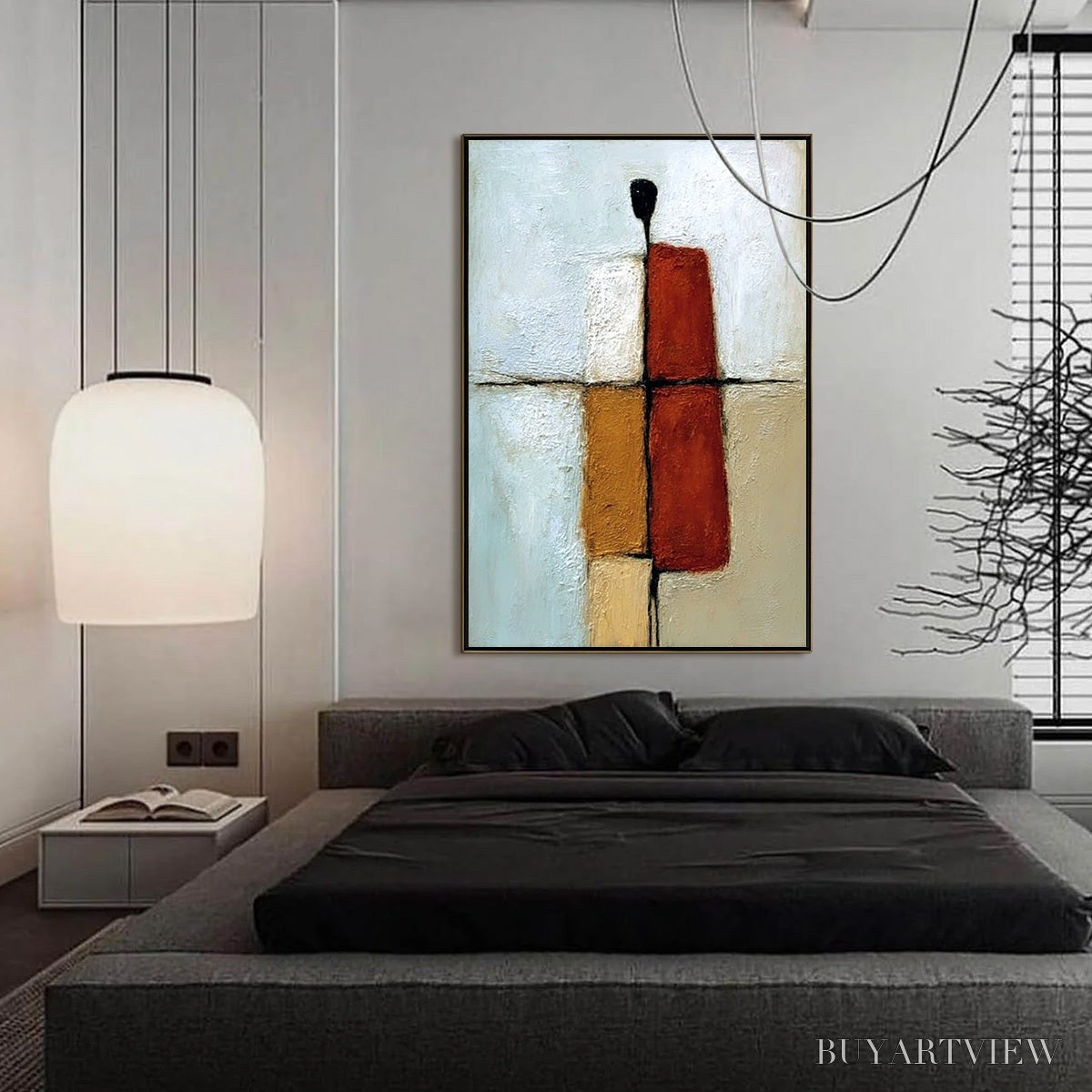 BUYARTVIEW Convergence – Vertical Abstract Figurative Textured Oil Painting - image 6