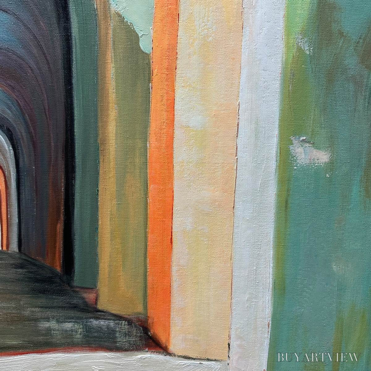 BUYARTVIEW Passage – Architectural Oil Painting with Warm Tones - image 6