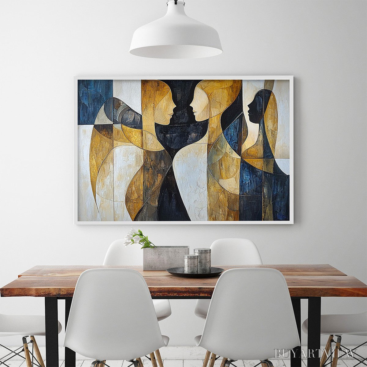 BUYARTVIEW Intertwined – Abstract Figurative Oil Painting in Earthy Tones - image 6