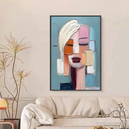 BUYARTVIEW Composure – Textured Abstract Figurative Oil Painting - image 2