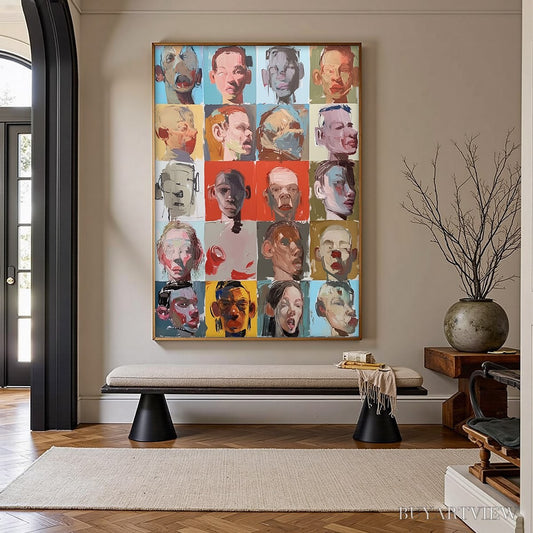 BUYARTVIEW Chorus of Faces – Expressive, Textured Portrait Series - image 2