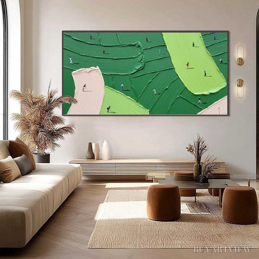 BUYARTVIEW Green Swing – Textured Impasto Golf Scene Painting - image 2