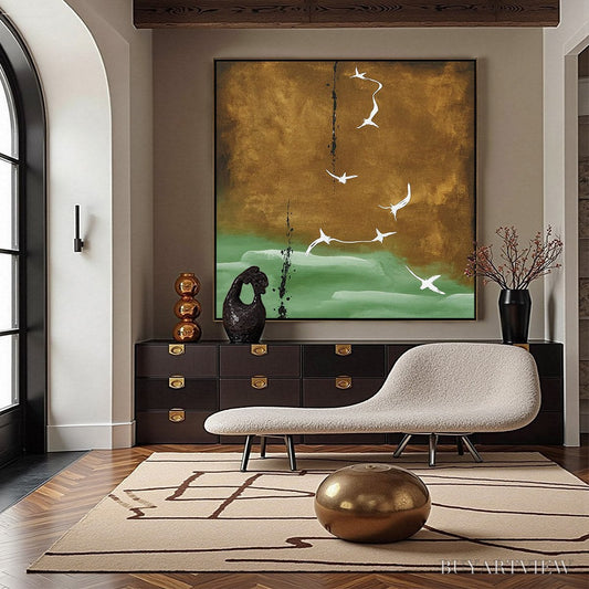 BUYARTVIEW Ascension – Wabi Sabi Inspired Abstract Bird Painting - image 2