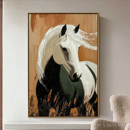 BUYARTVIEW Windwhisper – Textured Horse Portrait Oil Painting - image 2