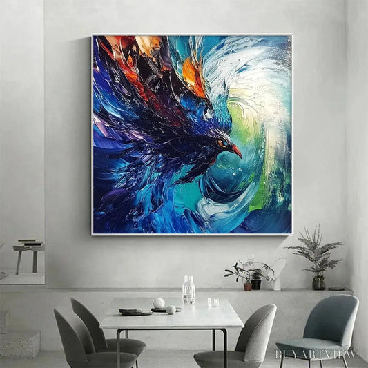 BUYARTVIEW Storm Razor – Dynamic Impasto Bird Painting - image 2