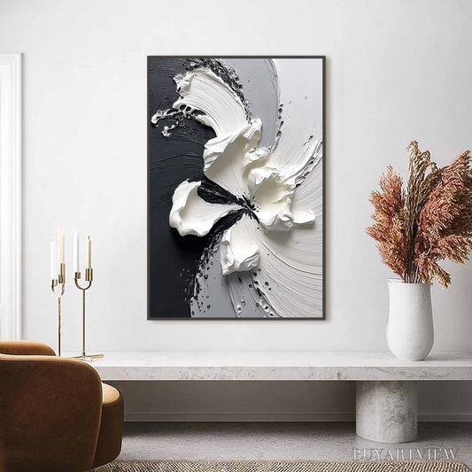 BUYARTVIEW Echoes in White – Textured Wabi-Sabi Abstract Floral - image 2