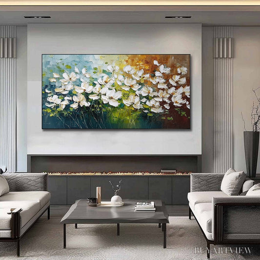BUYARTVIEW Tuscan Bloom – Textured Palette Knife Floral Oil Painting - image 2