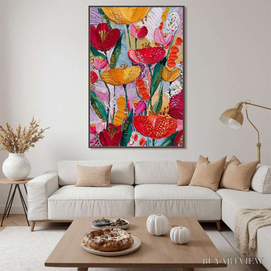 BUYARTVIEW Garden Melody – Textured Impasto Floral Oil Painting - image 2