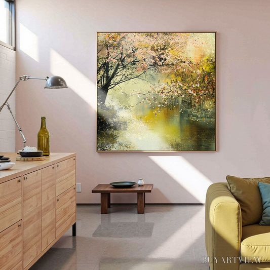 BUYARTVIEW Spring Reverie – Impressionist Floral Landscape Oil Painting - image 2