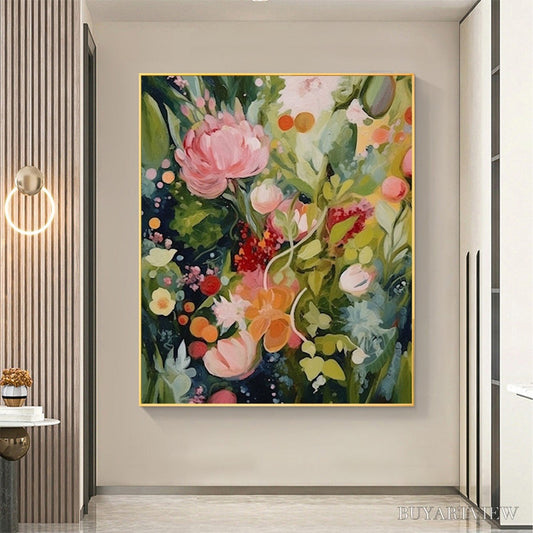 BUYARTVIEW Blooming Rhapsody – Textured Floral Oil Painting - image 2