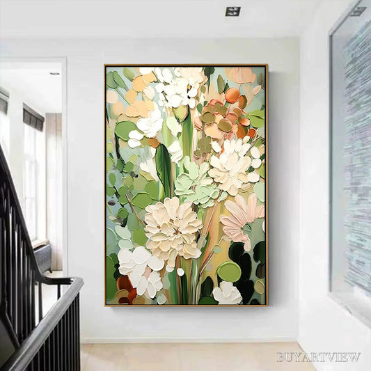 BUYARTVIEW Serene Blossoms – Impressionist Floral Oil Painting - image 2