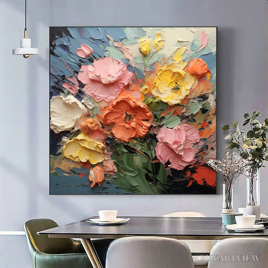 BUYARTVIEW Blooming Bouquet – Textured Floral Oil Painting - image 2