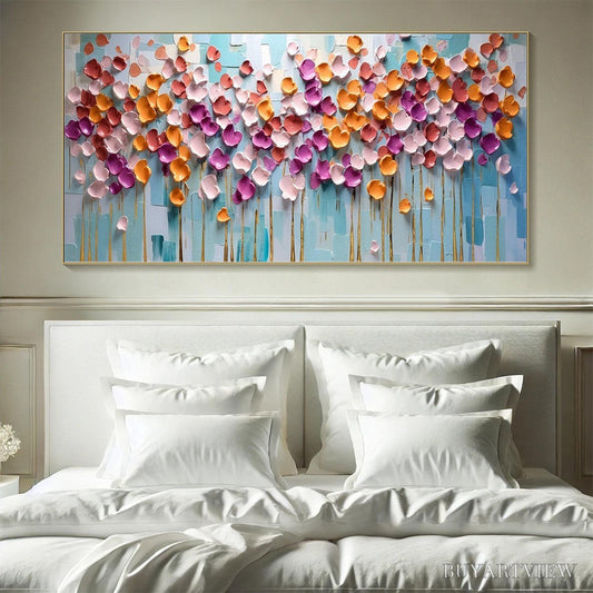BUYARTVIEW Colorful Petals Oil Painting - Abstract Floral - image 2