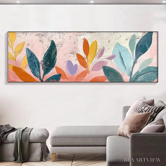 BUYARTVIEW Pastel Botanical Panoramic – Floral Painting, Panoramic , Pastel Decor - image 2