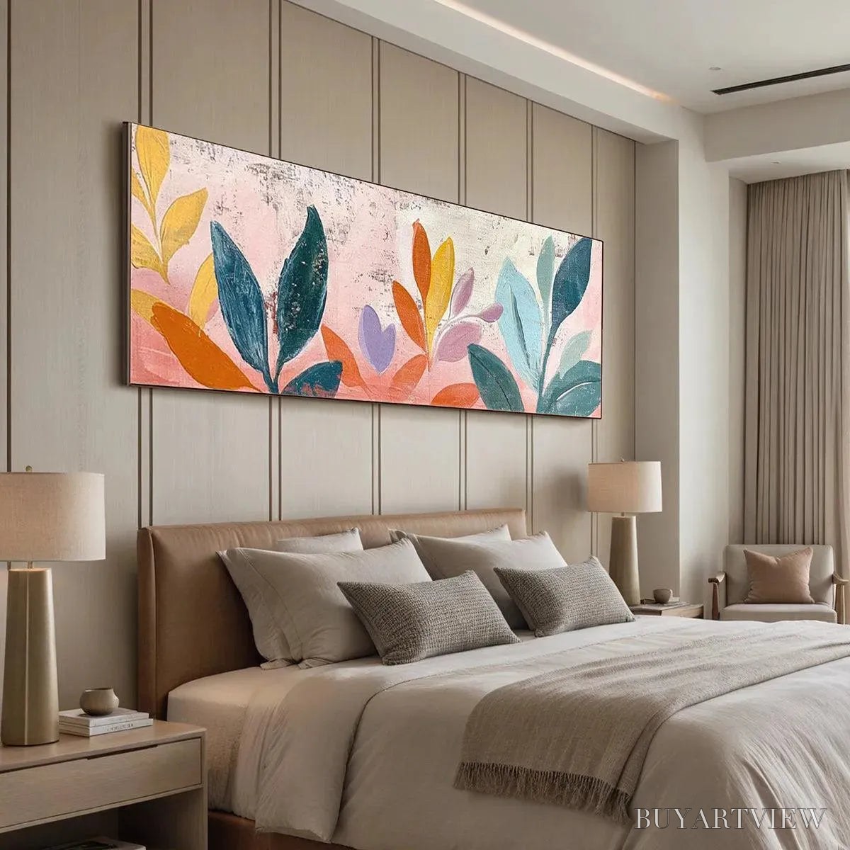 BUYARTVIEW Pastel Botanical Panoramic – Floral Painting, Panoramic , Pastel Decor - image 6