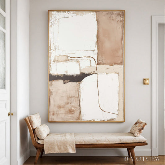 BUYARTVIEW Desert Flow – Minimalist Abstract Textured Oil Painting - image 2