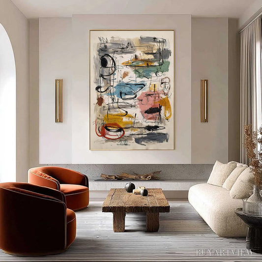 BUYARTVIEW Concrete Jungle Symphony – Large Vertical Colorful Abstract - image 2