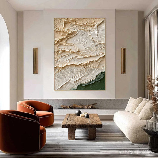 BUYARTVIEW Terra Firma – Textured Wabi Sabi Abstract Oil Painting - image 2