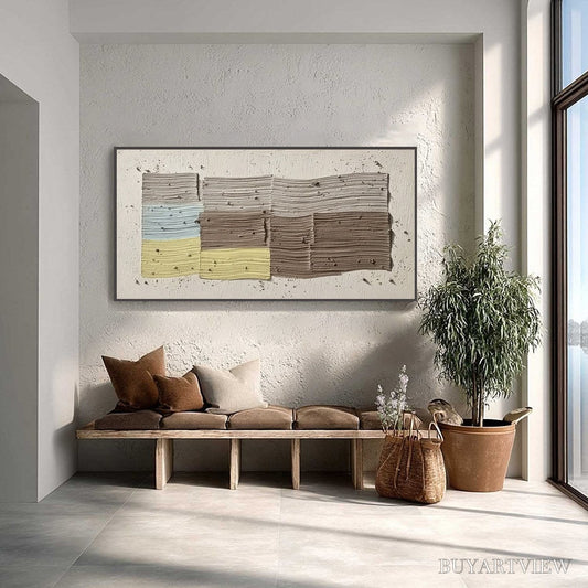 BUYARTVIEW Strata – Textured Wabi Sabi Abstract Painting in Earthy Hues - image 2