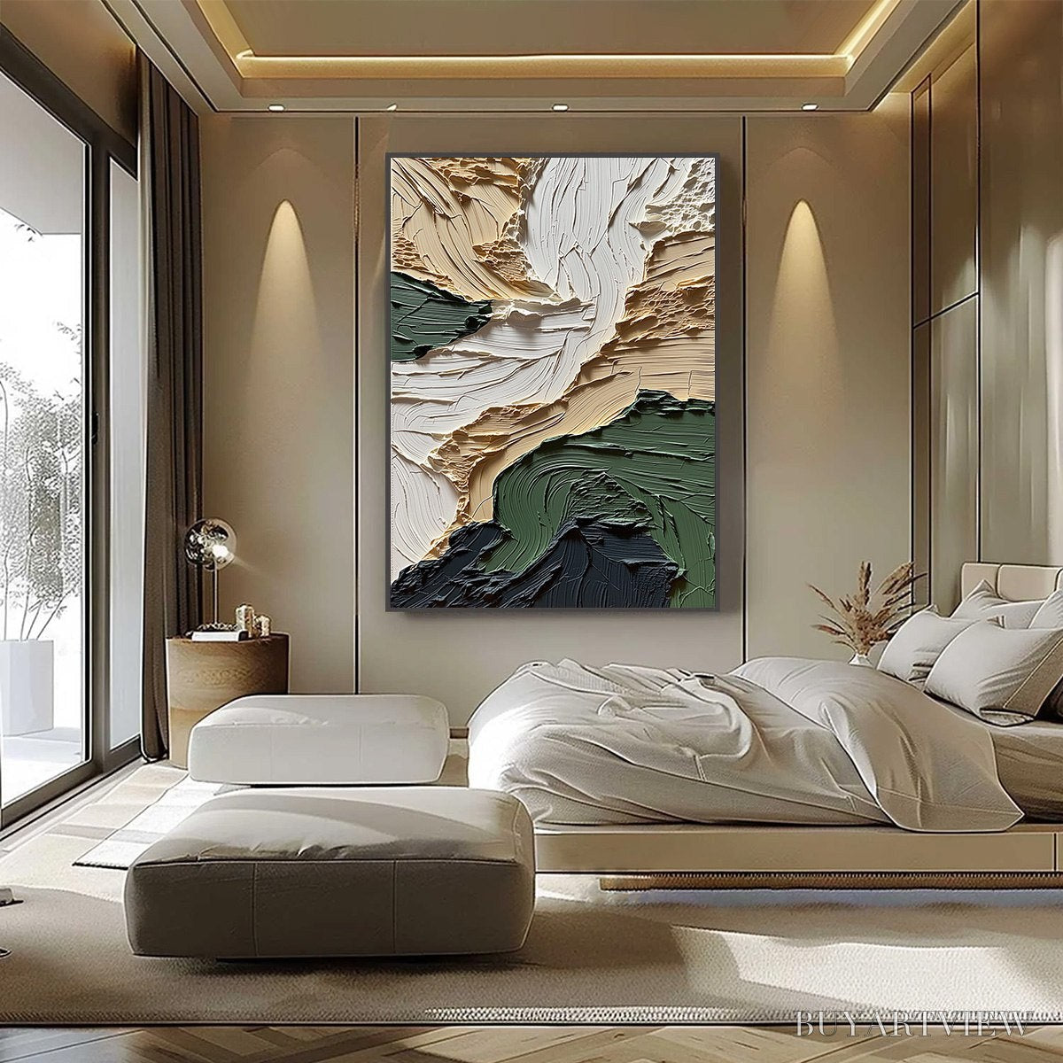 BUYARTVIEW Terra Firma – Textured Wabi Sabi Abstract Landscape Painting - image 6