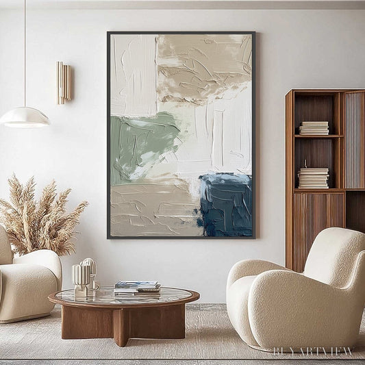 BUYARTVIEW Urban Sanctuary – Textured Minimalist Abstract Painting - image 2