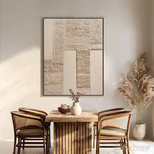 BUYARTVIEW Terra Alba – Textured Wabi Sabi Minimalist Abstract Painting - image 2